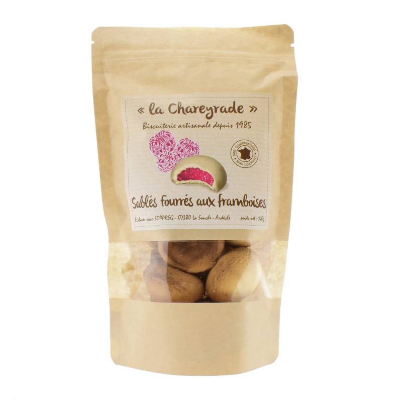 Achat Sablés fourrés à la framboise la Chareyrade 140g