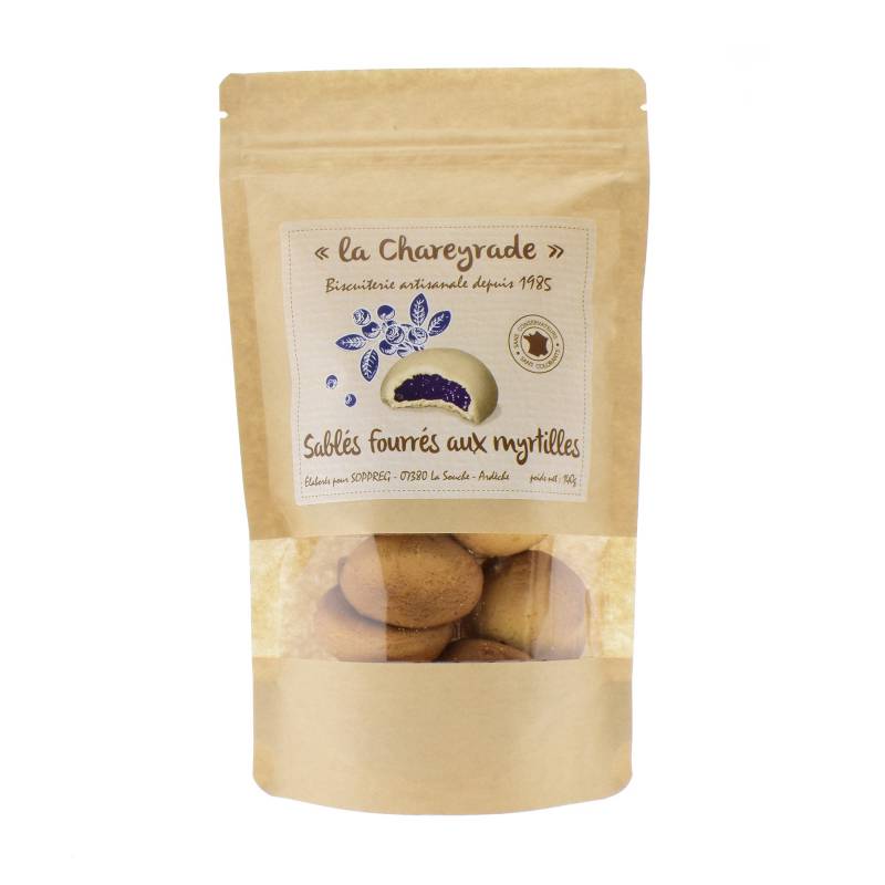 Achat Sablés fourrés à la myrtille la Chareyrade 140g