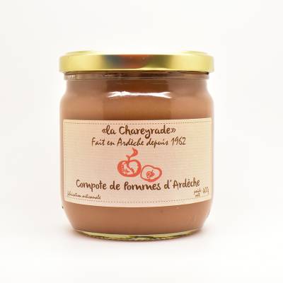 Compote de pomme de l'Ardèche 400g La Chareyrade