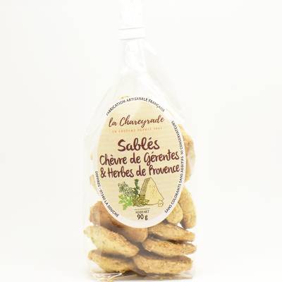 Biscuits salés Chèvre et herbes de Provence la Chareyrade 90g