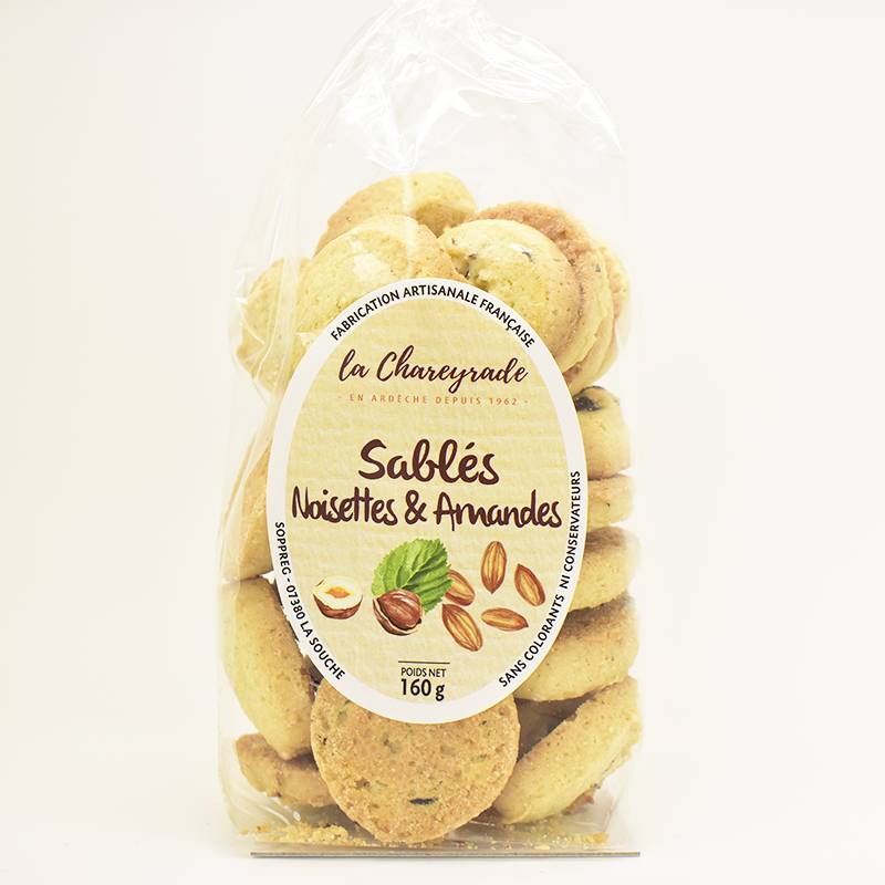 Achat Sablés noisettes et amandes la Chareyrade 160g