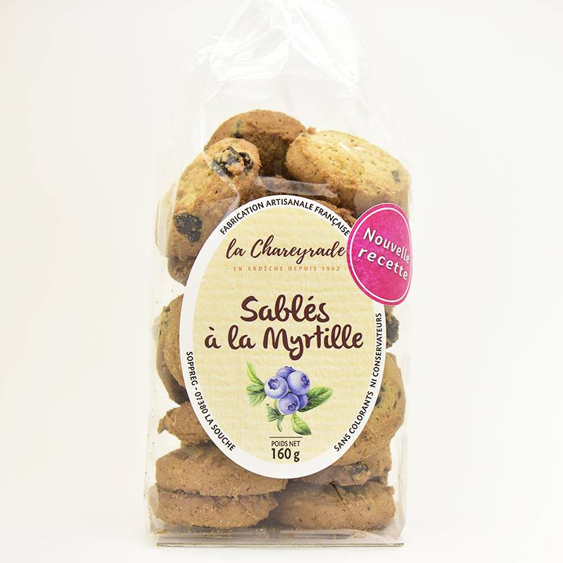 Achat Sablés à la myrtille 160g - La Chareyrade