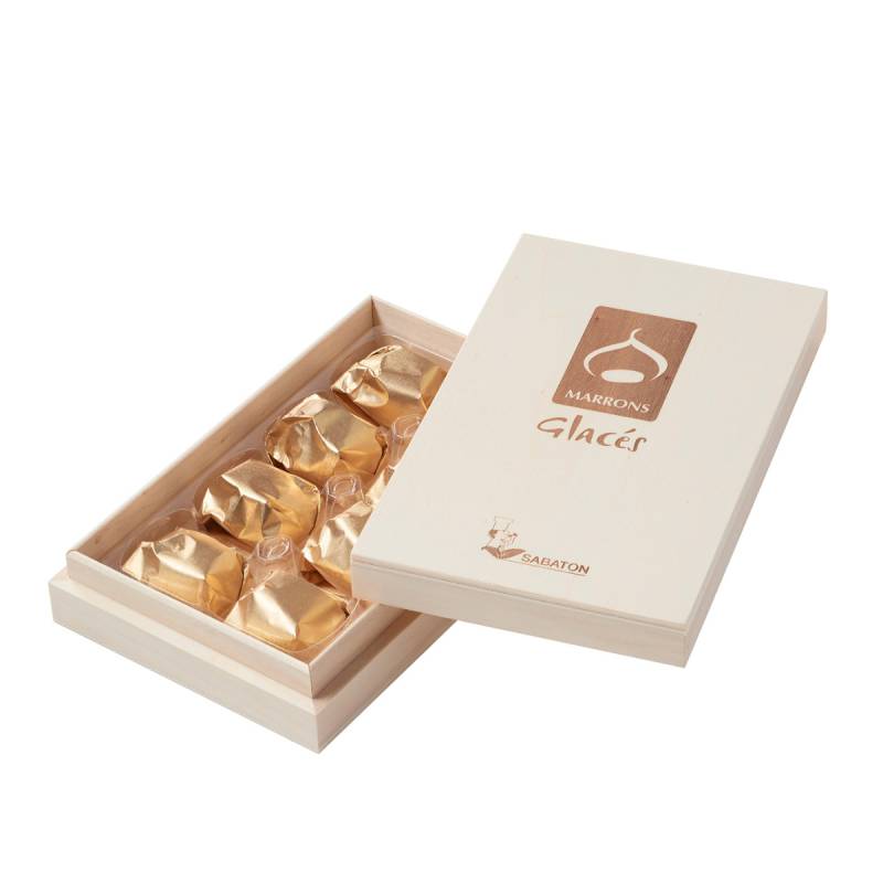 Achat Coffret bois 8 marrons glacés - SABATON