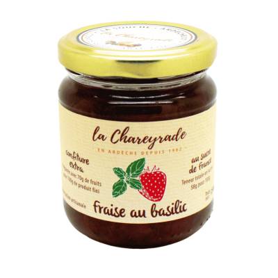 Confiture de fraise au basilic 250g La Chareyrade