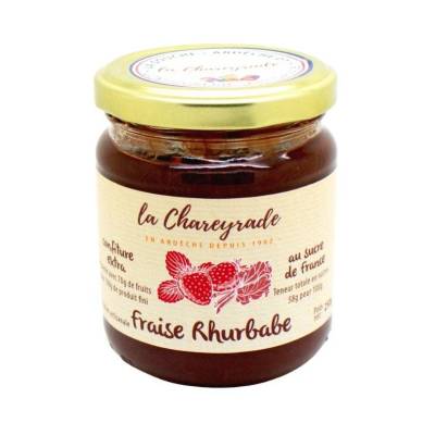 Confiture de fraise rhubarbe 250g La Chareyrade